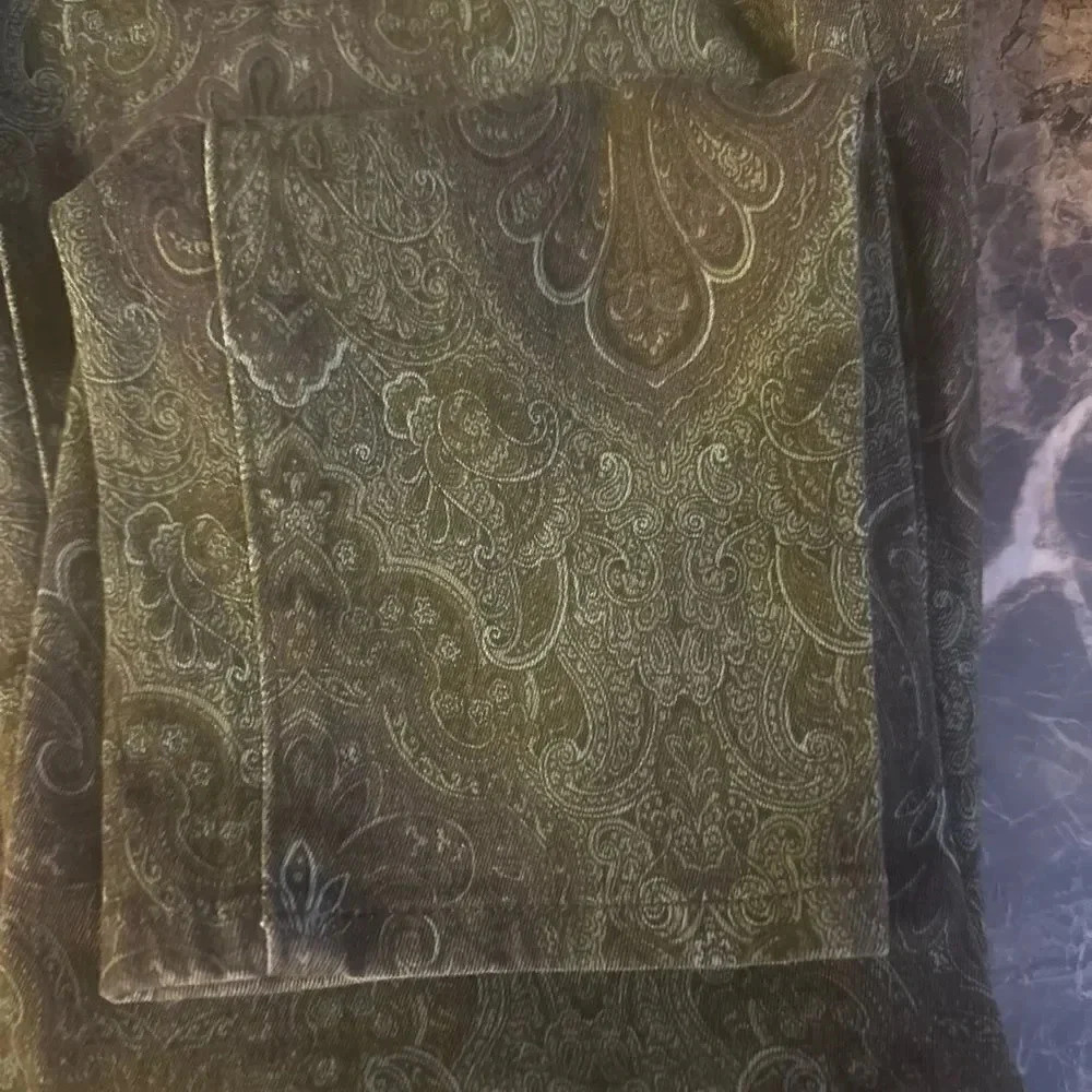 Women’s Paige Jeans Verdugo Ultra Skinny‎ Paisley Print. Size 28. - Picture 6 of 10